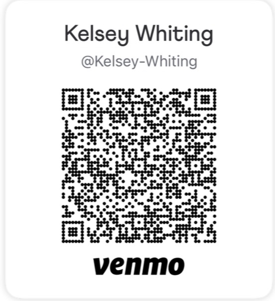 Venmo QR code for @kelsey-whiting